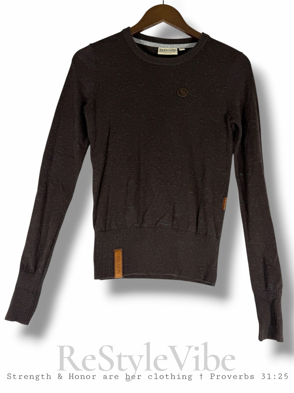 NAKETANO Women’s Size XS Sweater Crewneck Pullover Long Sleeve